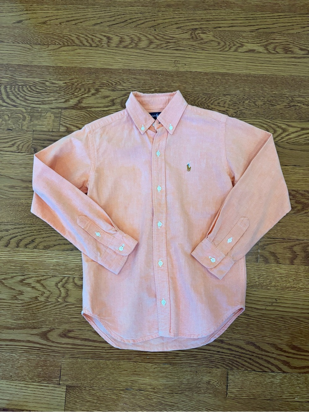 Ralph Lauren Boys Orange Oxford Shirt, 7